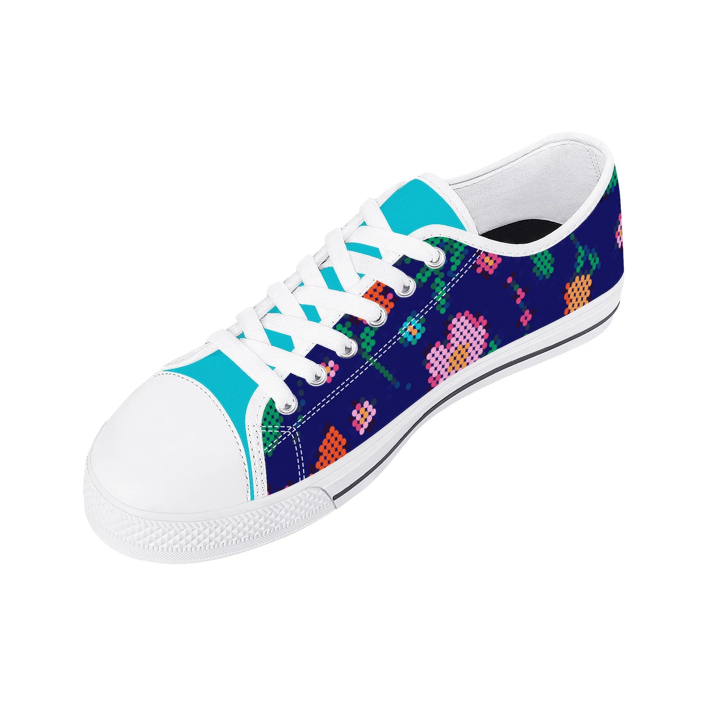 Women's Métis Digital Dotted Floral Low Top Canvas Shoes