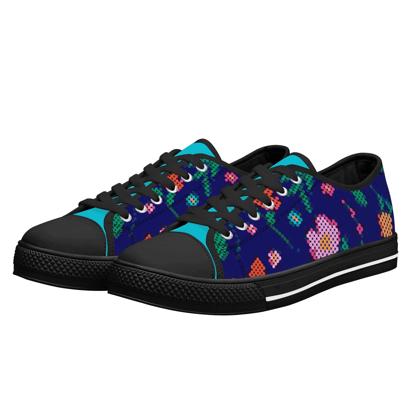 Women's Métis Digital Dotted Floral Low Top Canvas Shoes