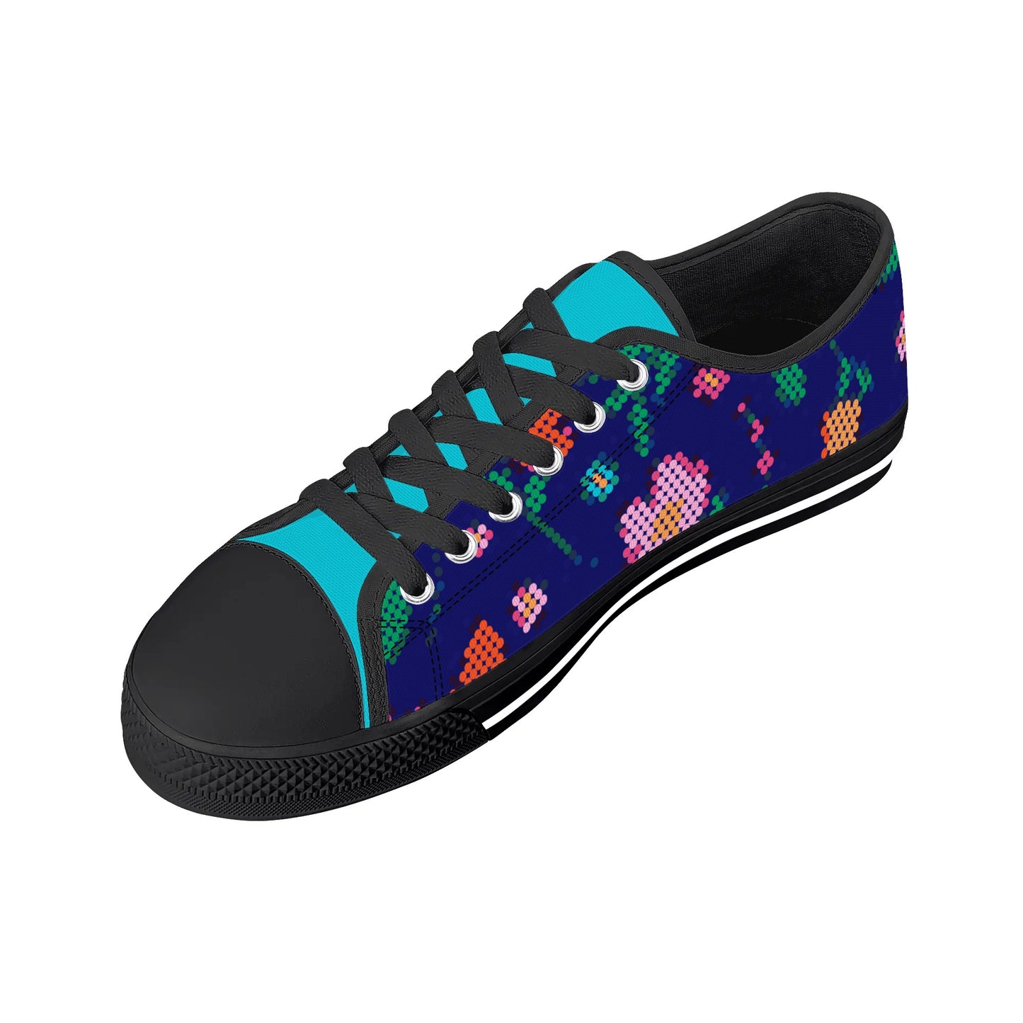 Women's Métis Digital Dotted Floral Low Top Canvas Shoes