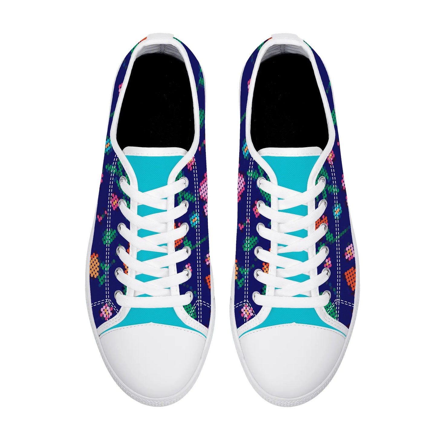 Women's Métis Digital Dotted Floral Low Top Canvas Shoes