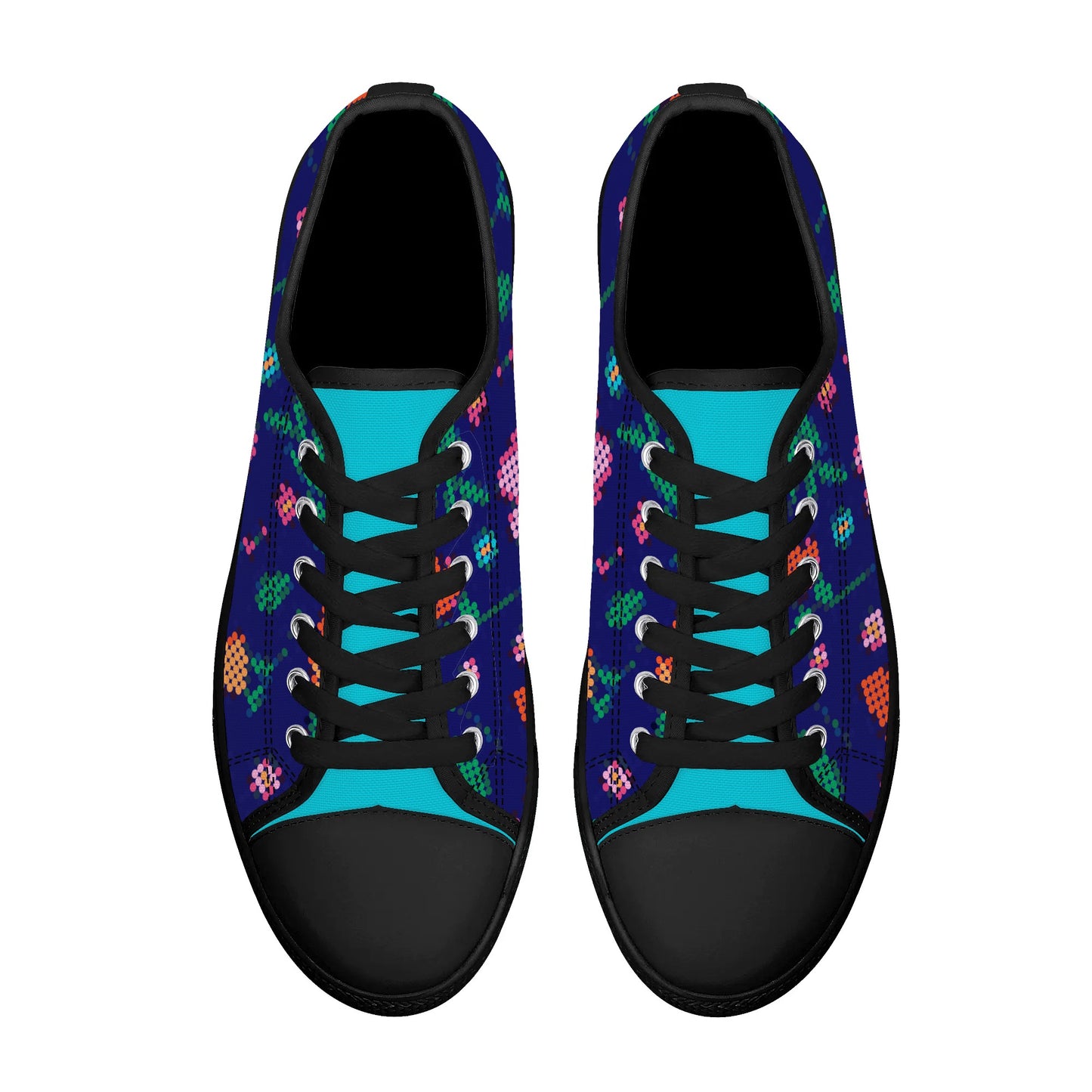 Women's Métis Digital Dotted Floral Low Top Canvas Shoes