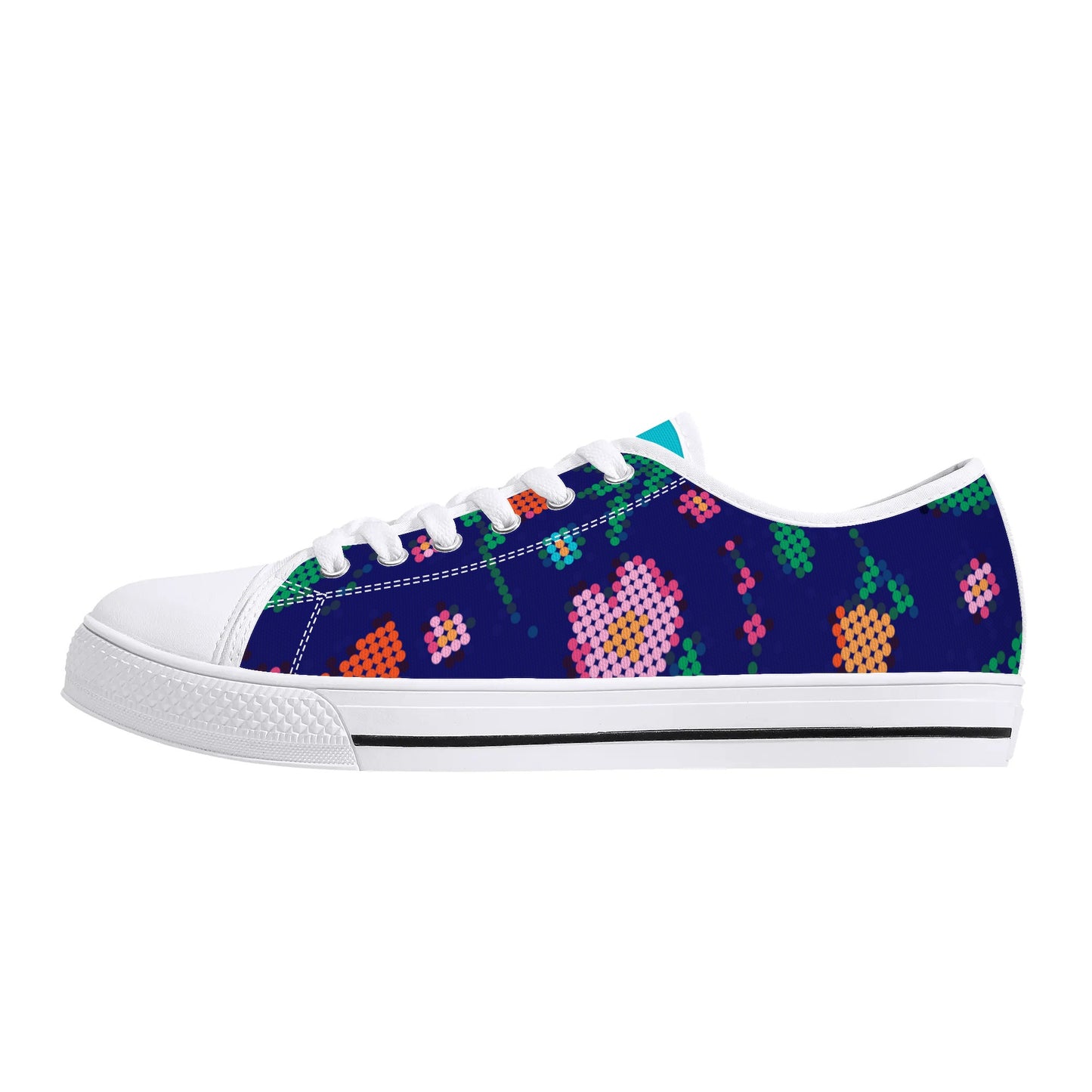 Women's Métis Digital Dotted Floral Low Top Canvas Shoes