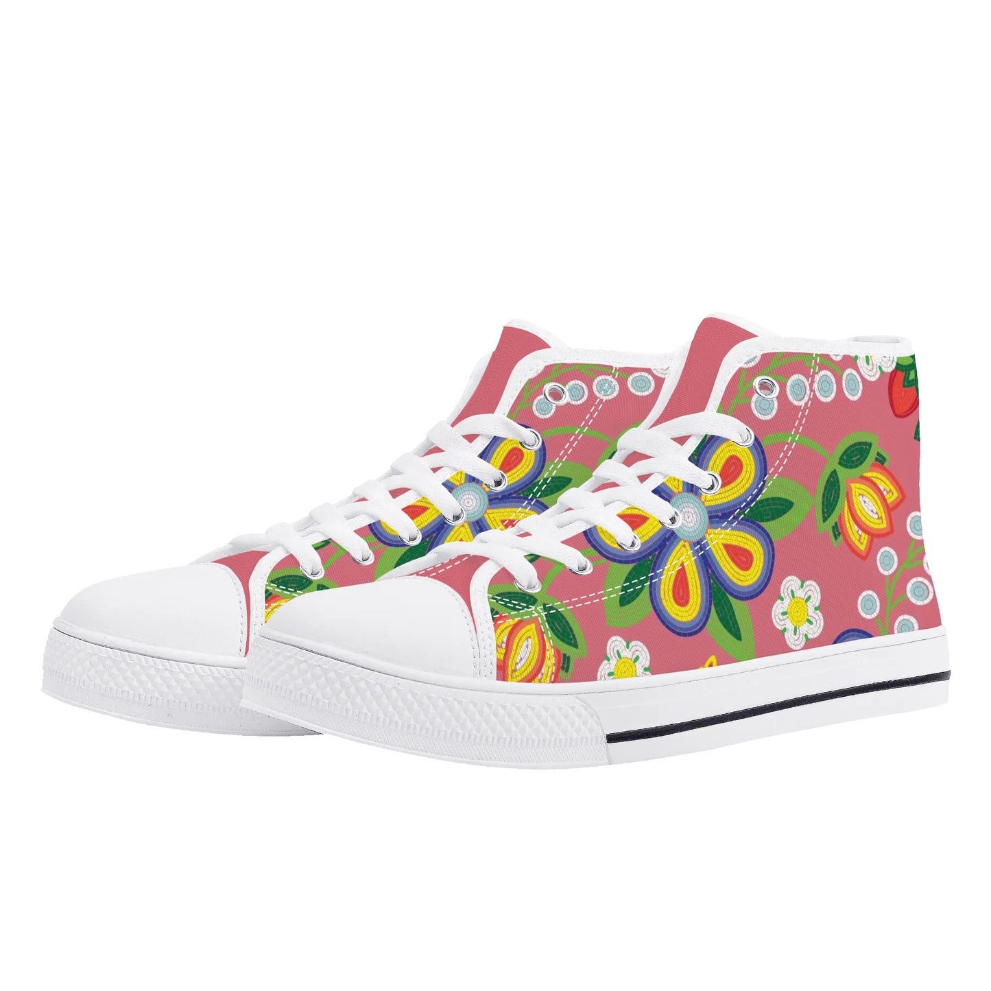 Women's Métis Floral Beaded High Top Canvas Shoes