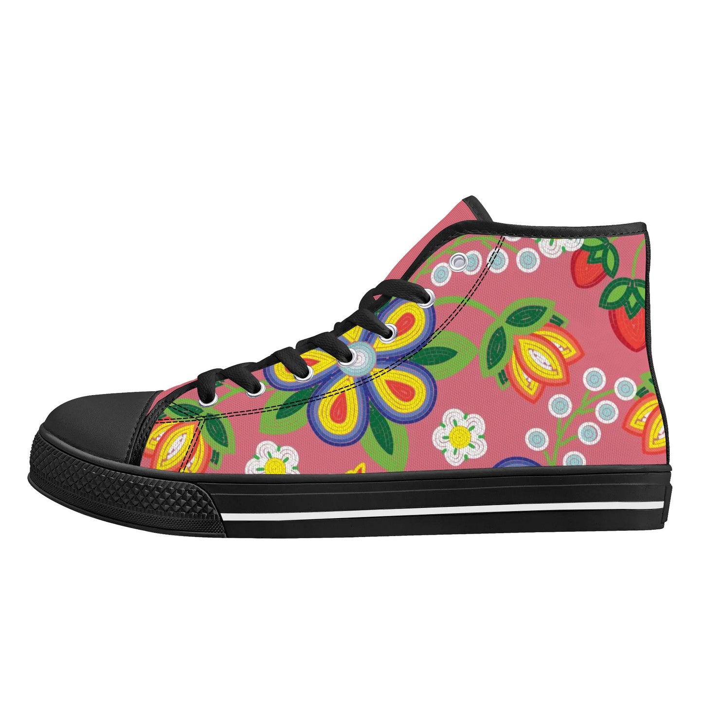 Women's Métis Floral Beaded High Top Canvas Shoes