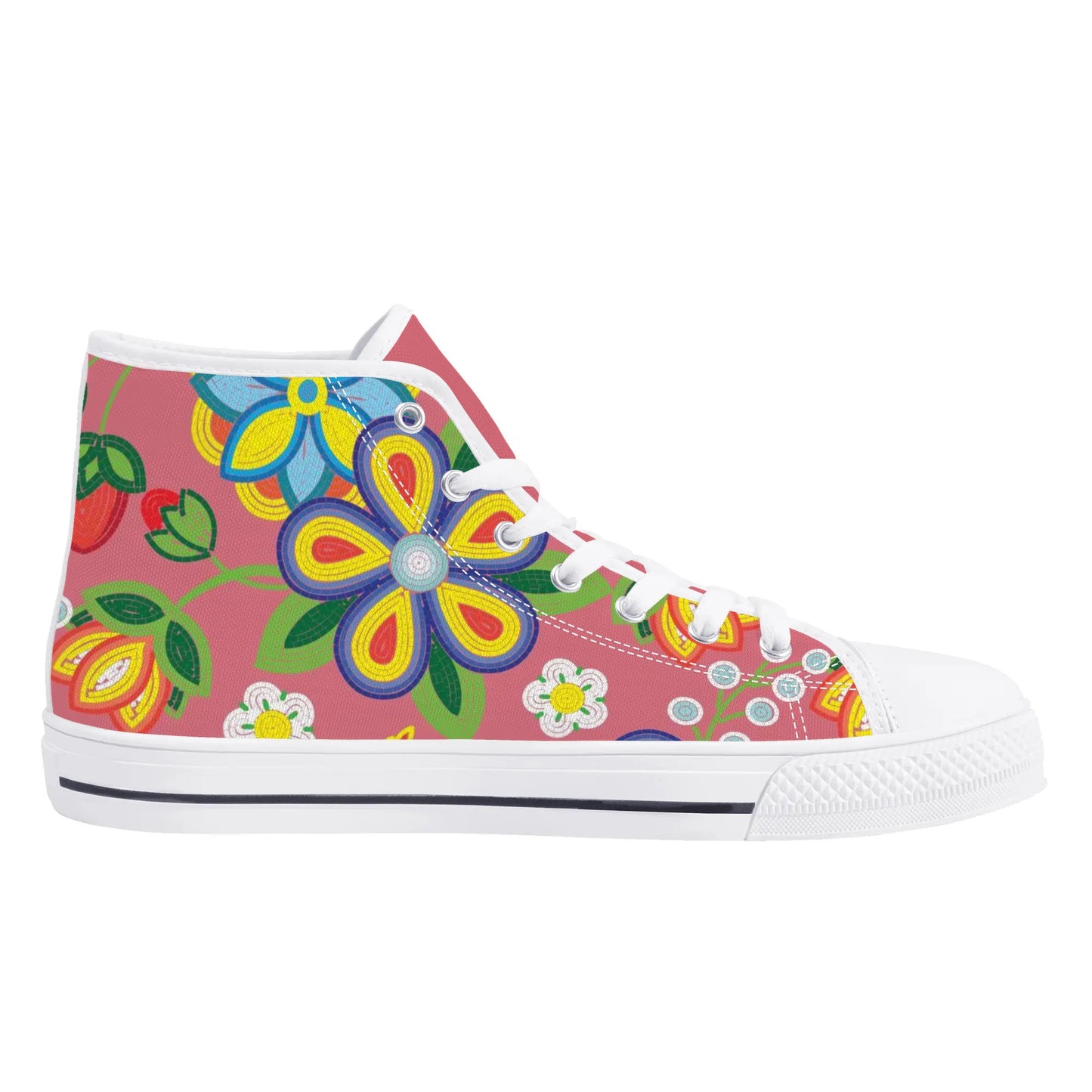 Women's Métis Floral Beaded High Top Canvas Shoes