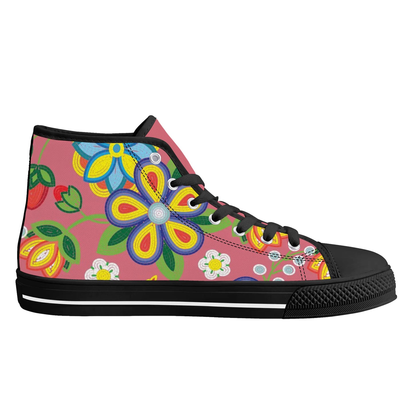 Women's Métis Floral Beaded High Top Canvas Shoes