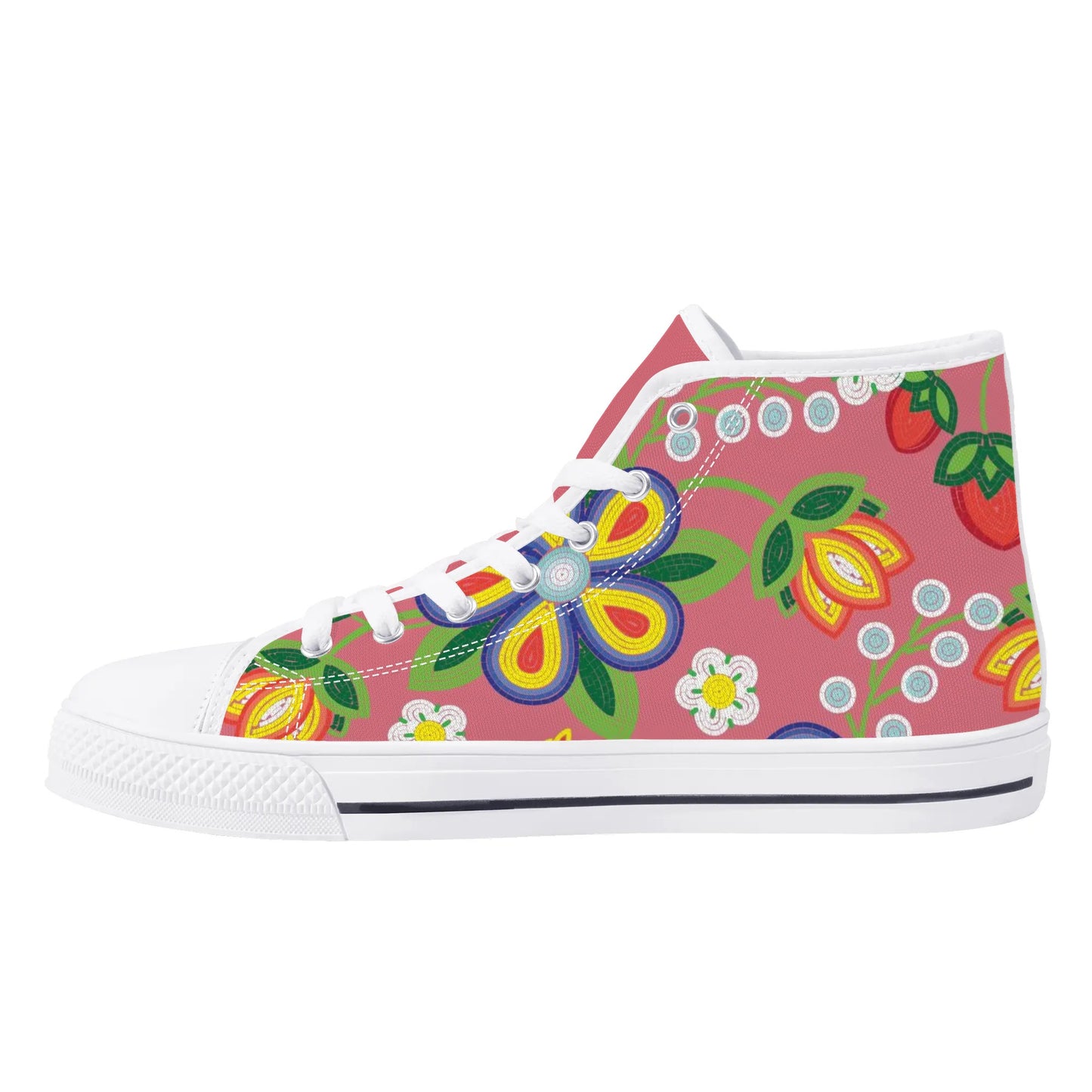 Women's Métis Floral Beaded High Top Canvas Shoes