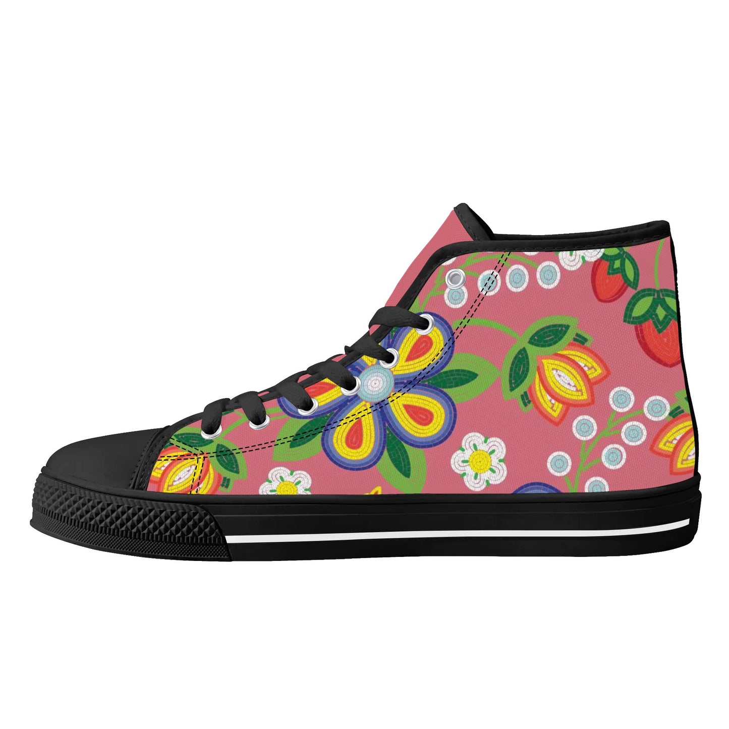 Women's Métis Floral Beaded High Top Canvas Shoes