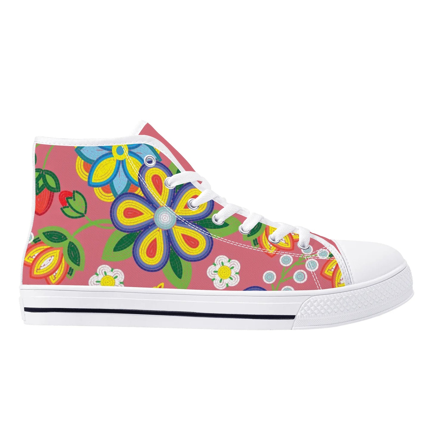 Women's Métis Floral Beaded High Top Canvas Shoes