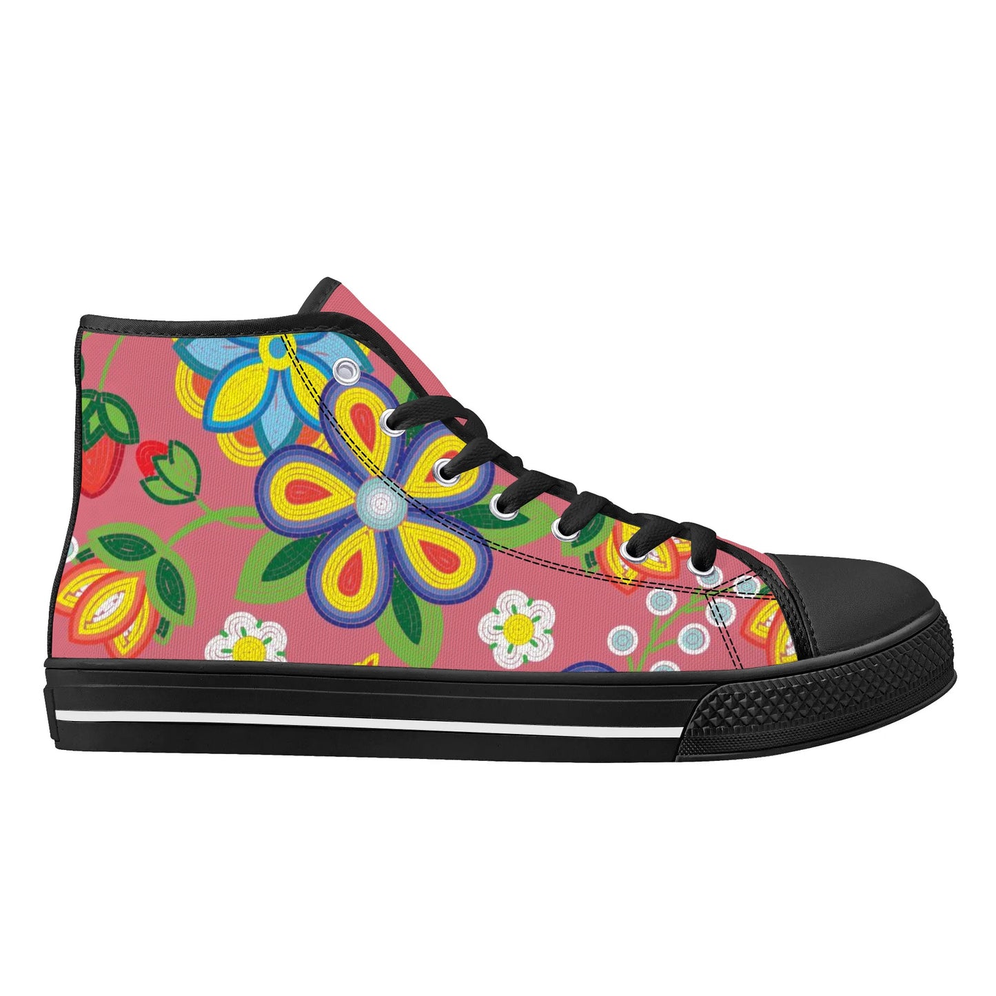 Women's Métis Floral Beaded High Top Canvas Shoes