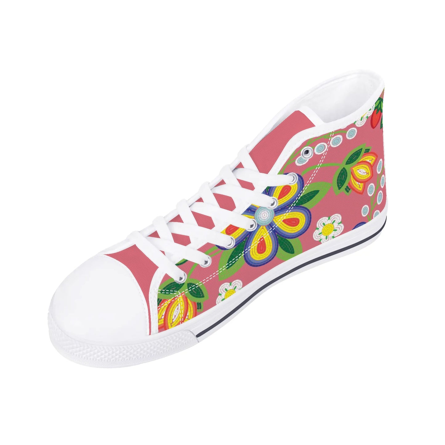 Women's Métis Floral Beaded High Top Canvas Shoes