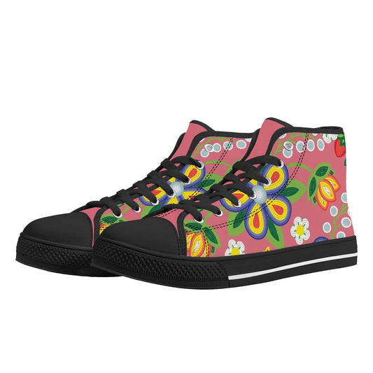 Women's Métis Floral Beaded High Top Canvas Shoes