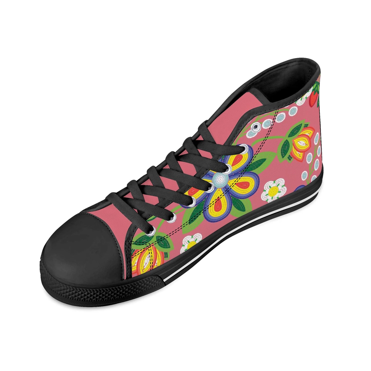 Women's Métis Floral Beaded High Top Canvas Shoes