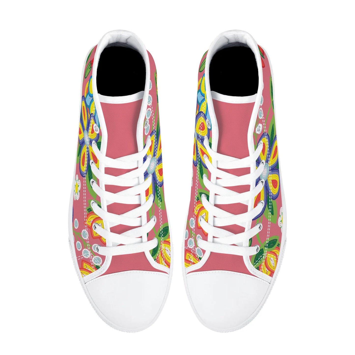 Women's Métis Floral Beaded High Top Canvas Shoes