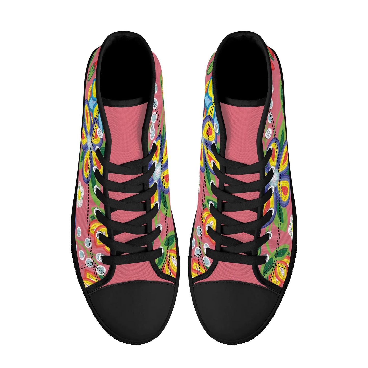 Women's Métis Floral Beaded High Top Canvas Shoes