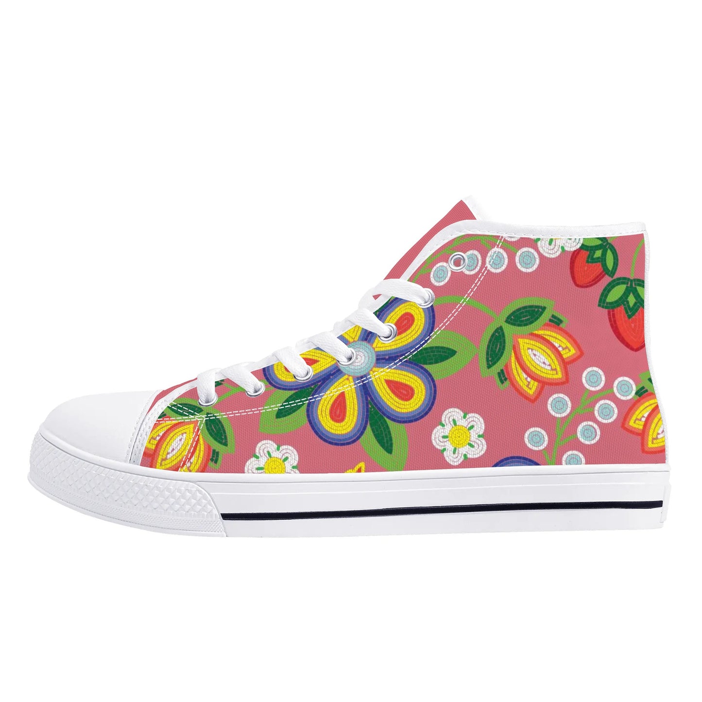 Women's Métis Floral Beaded High Top Canvas Shoes