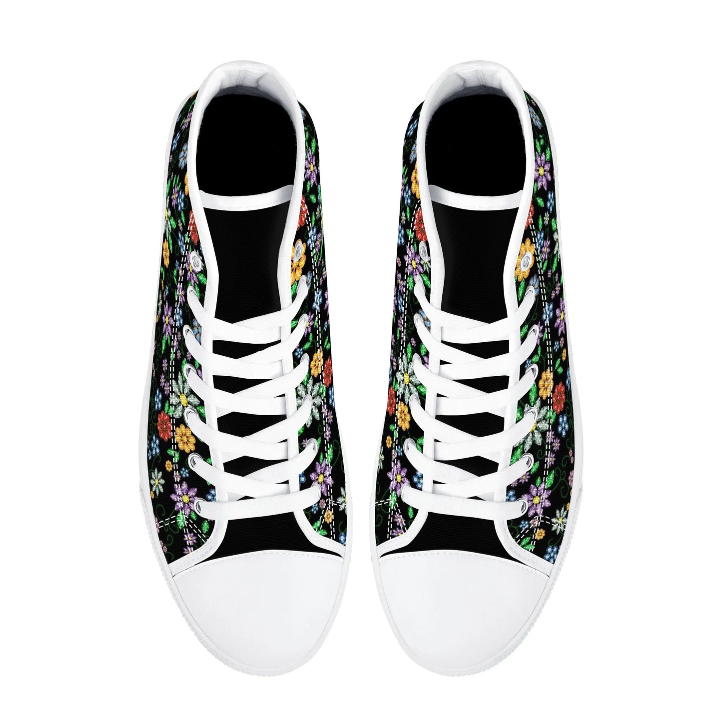 Women's Métis Inspired Floral High Top Canvas Shoes