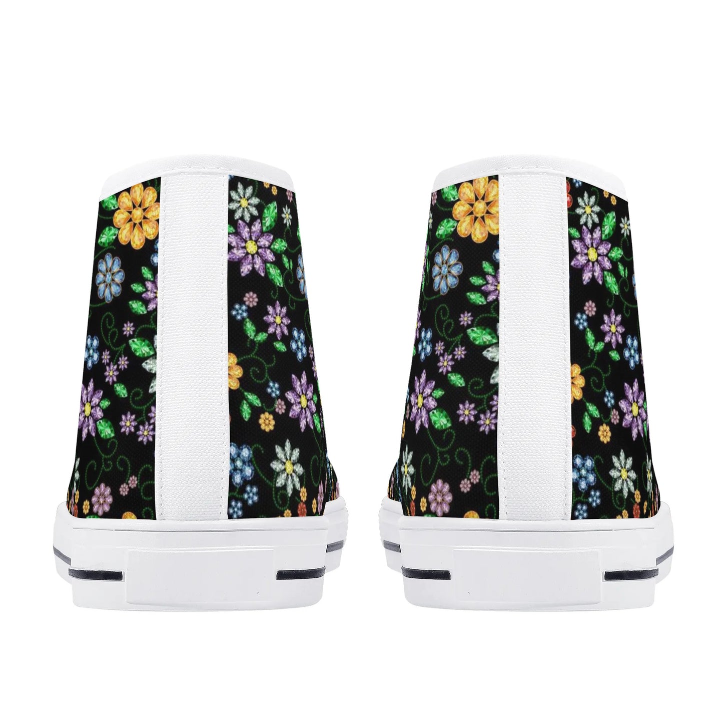 Women's Métis Inspired Floral High Top Canvas Shoes