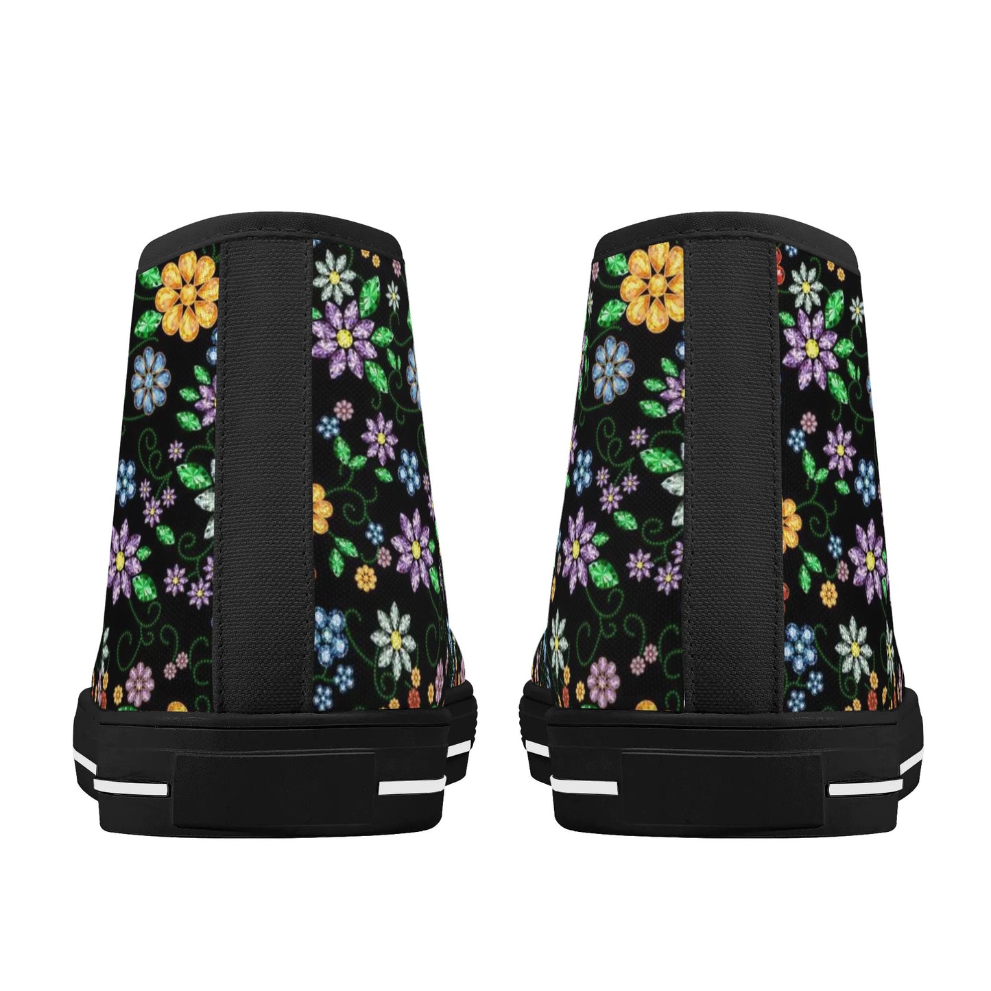 Women's Métis Inspired Floral High Top Canvas Shoes