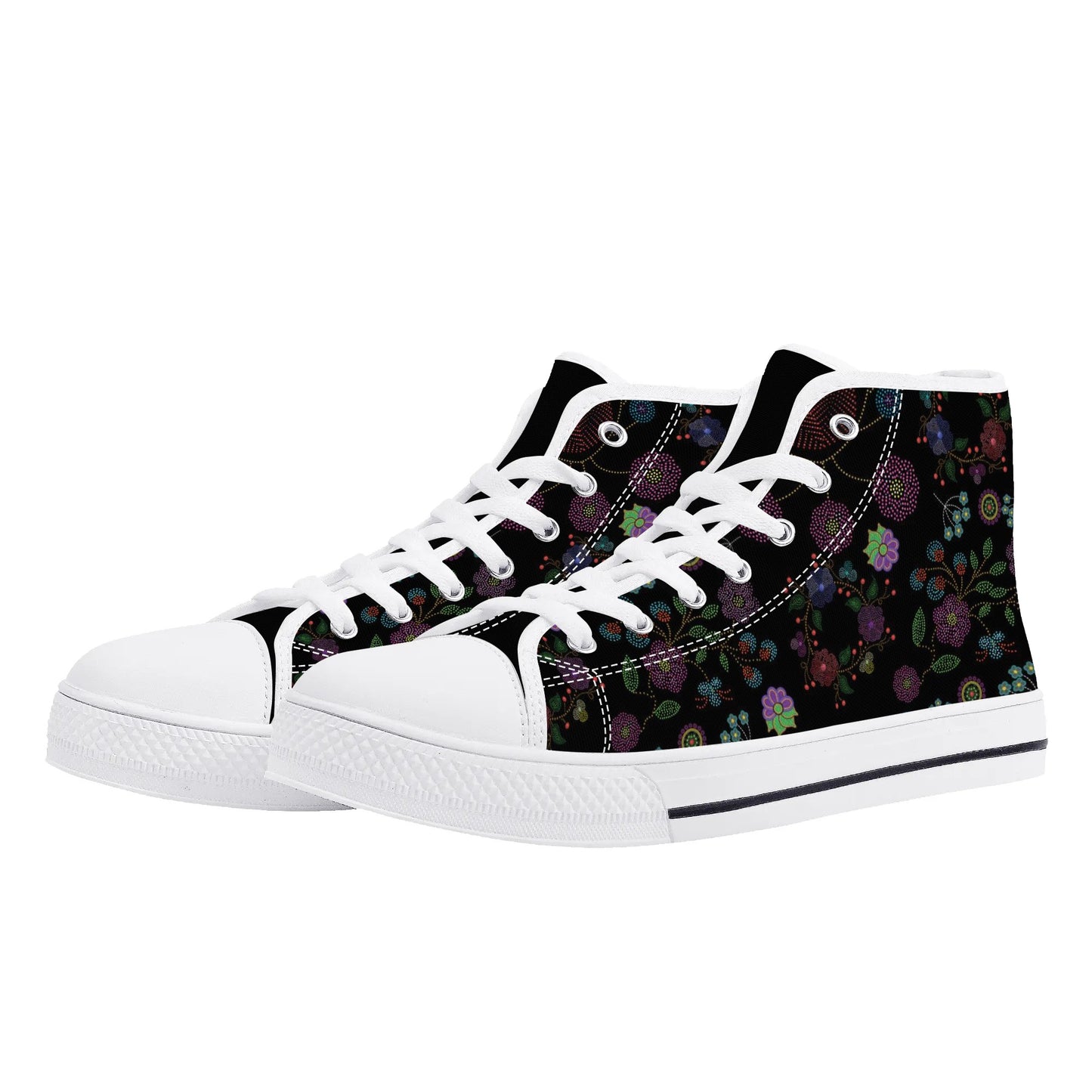 Women's Métis Floral Dotted High Top Canvas Shoes