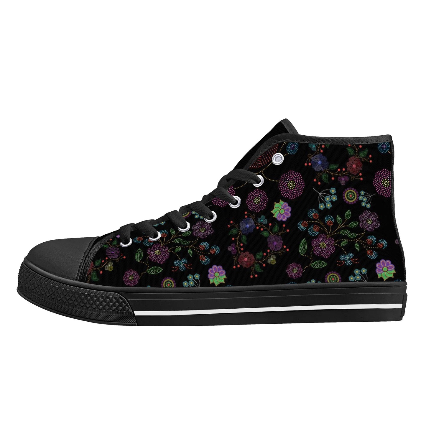 Women's Métis Floral Dotted High Top Canvas Shoes