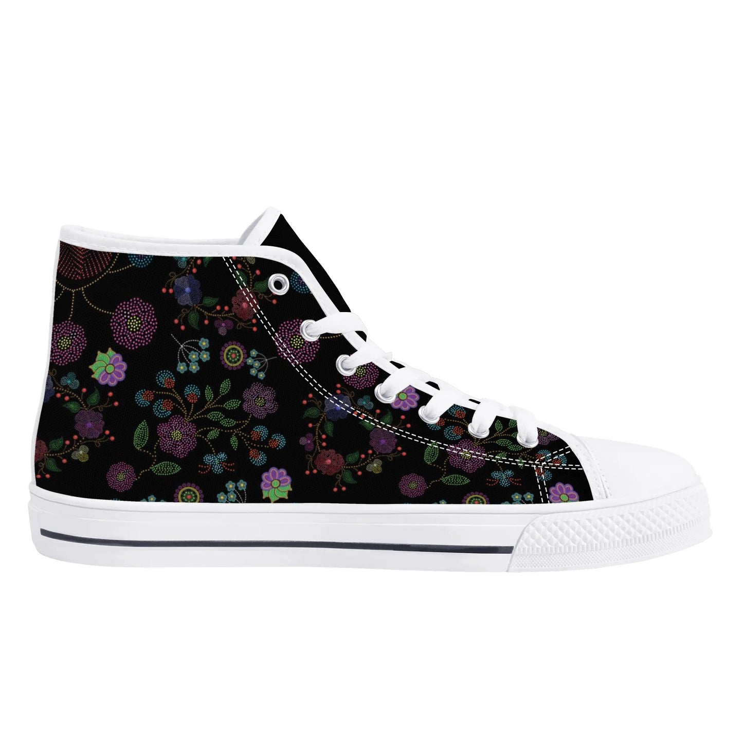 Women's Métis Floral Dotted High Top Canvas Shoes