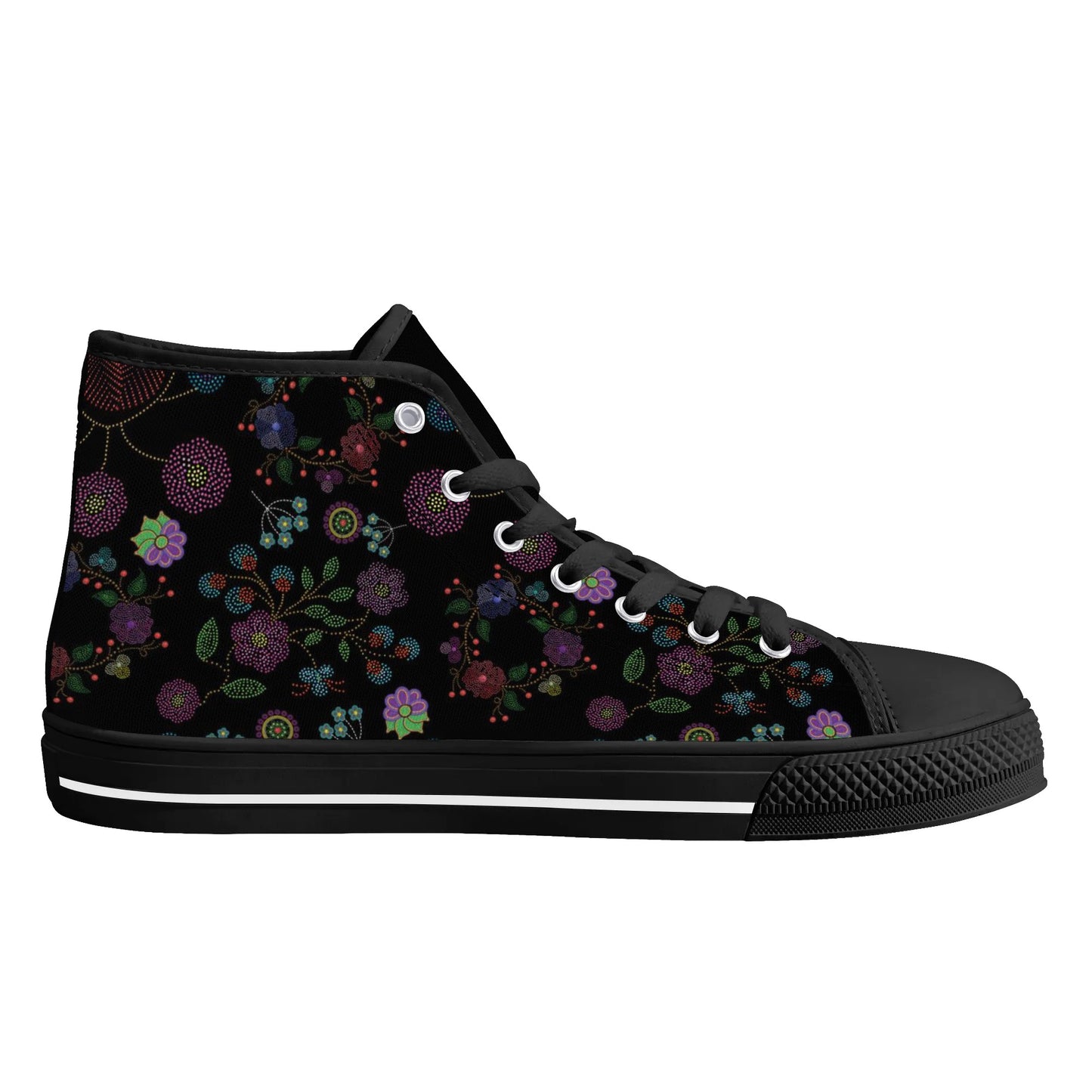 Women's Métis Floral Dotted High Top Canvas Shoes