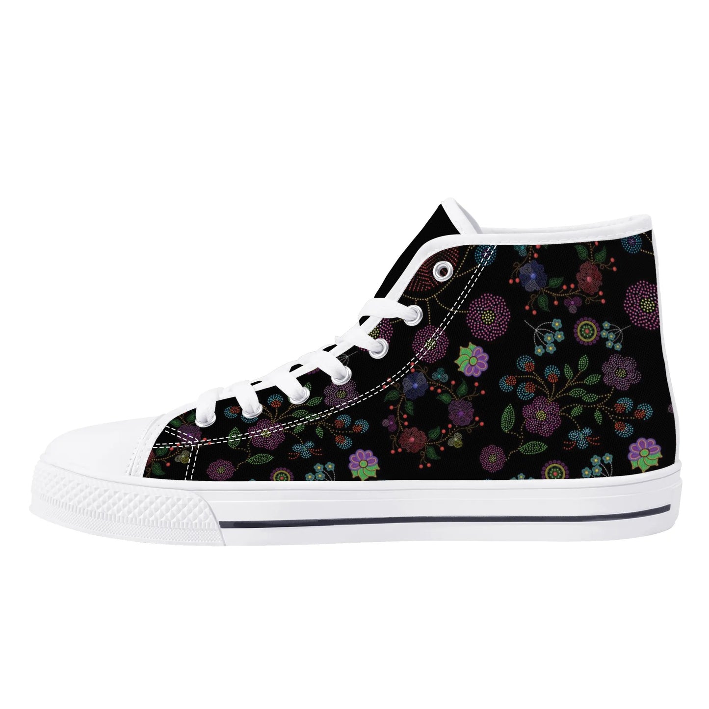 Women's Métis Floral Dotted High Top Canvas Shoes