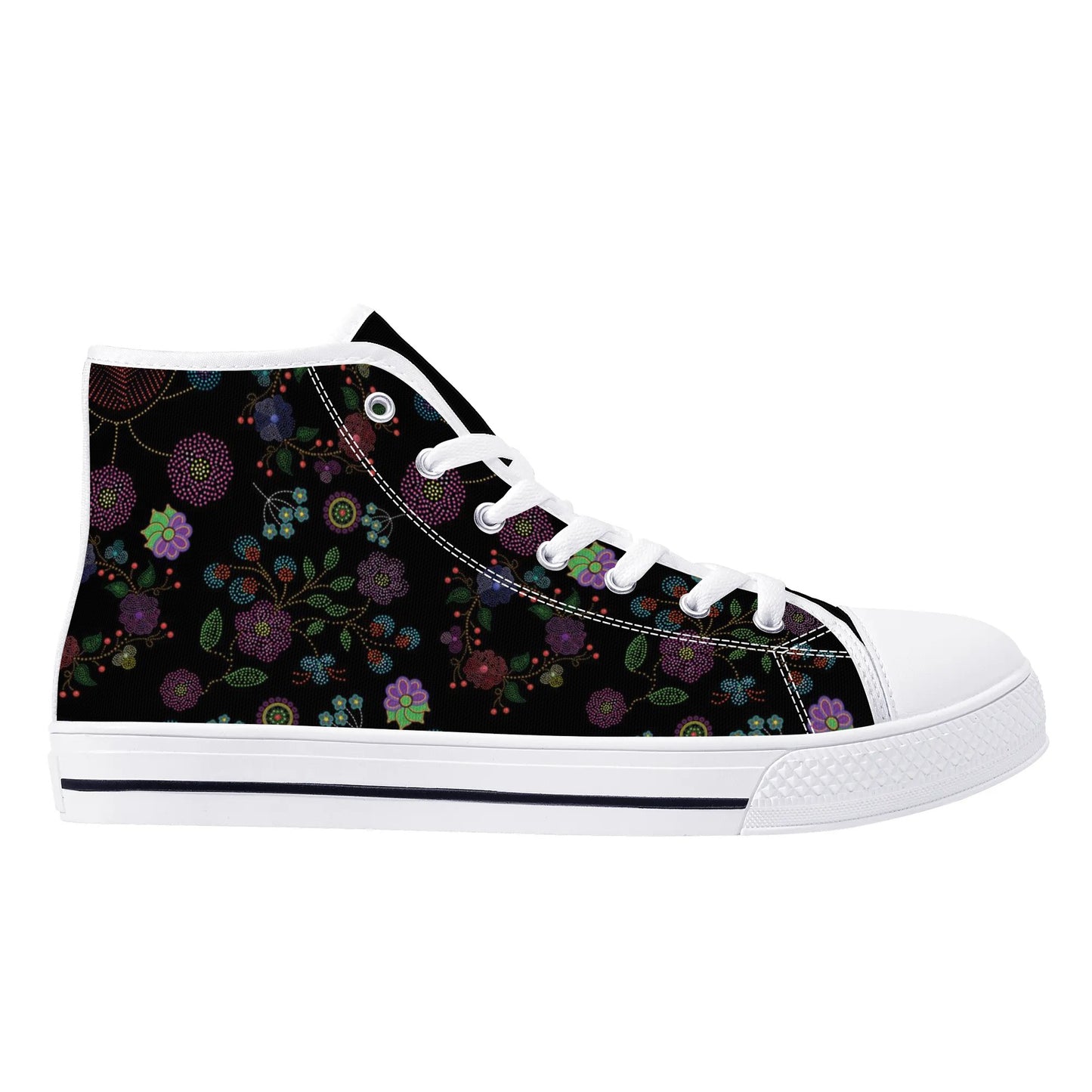 Women's Métis Floral Dotted High Top Canvas Shoes