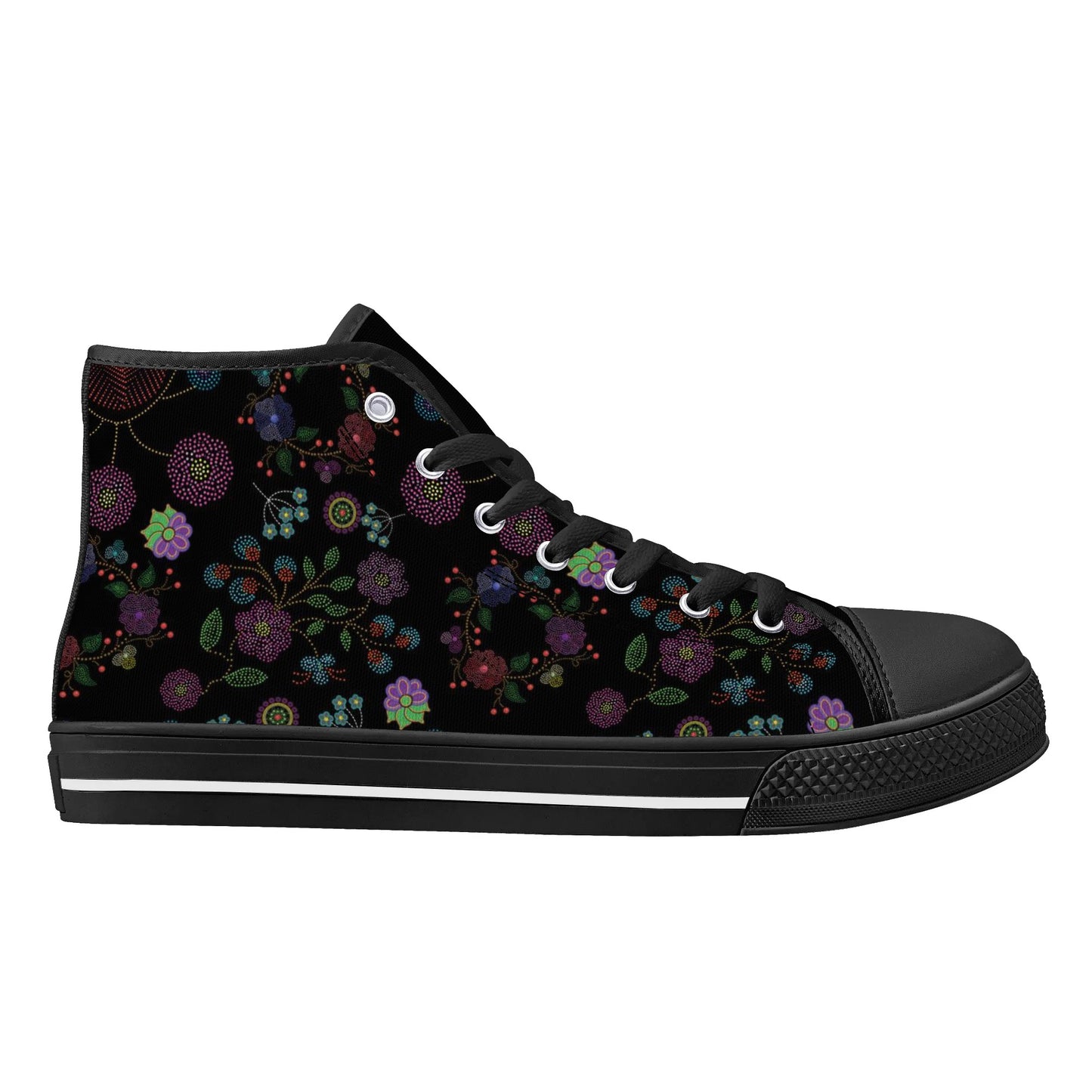 Women's Métis Floral Dotted High Top Canvas Shoes