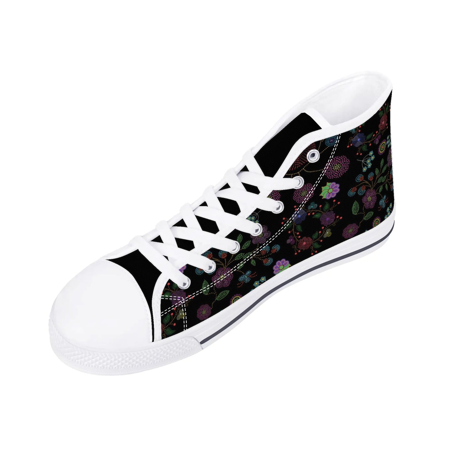 Women's Métis Floral Dotted High Top Canvas Shoes