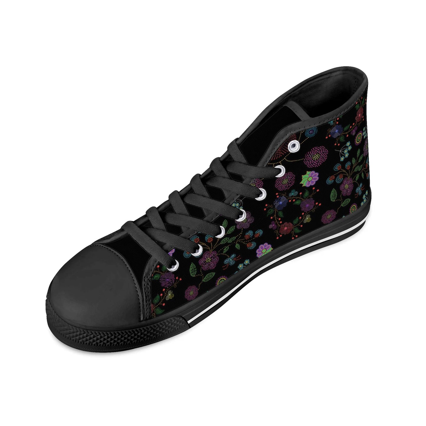 Women's Métis Floral Dotted High Top Canvas Shoes