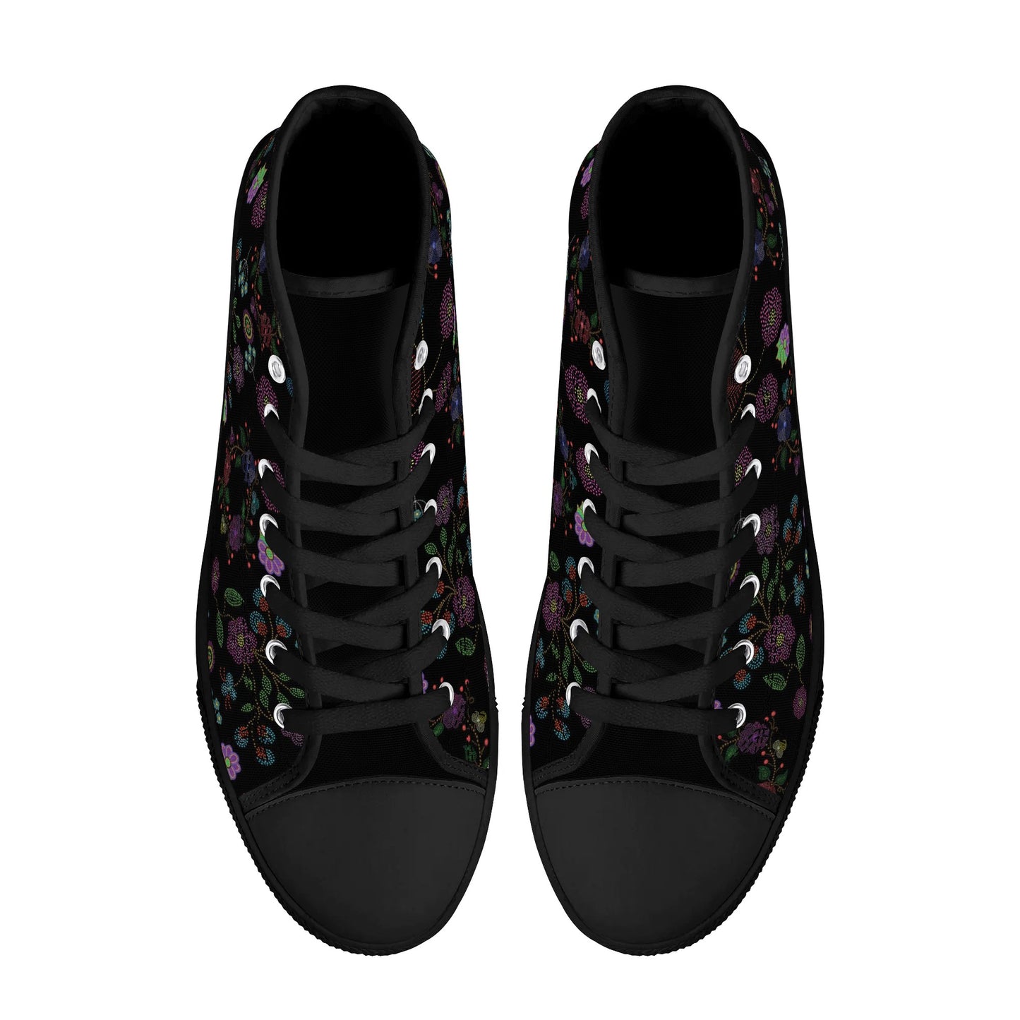 Women's Métis Floral Dotted High Top Canvas Shoes