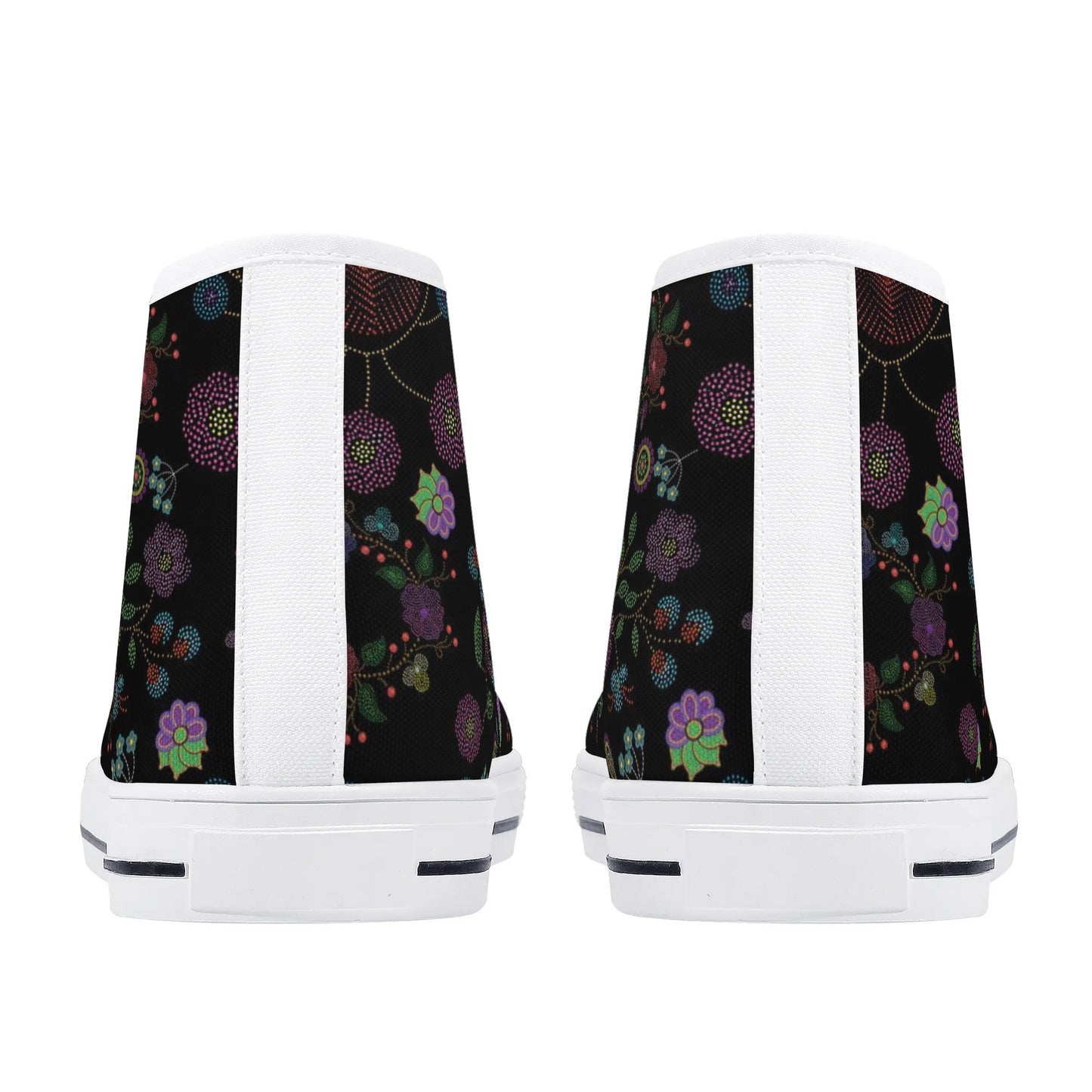 Women's Métis Floral Dotted High Top Canvas Shoes