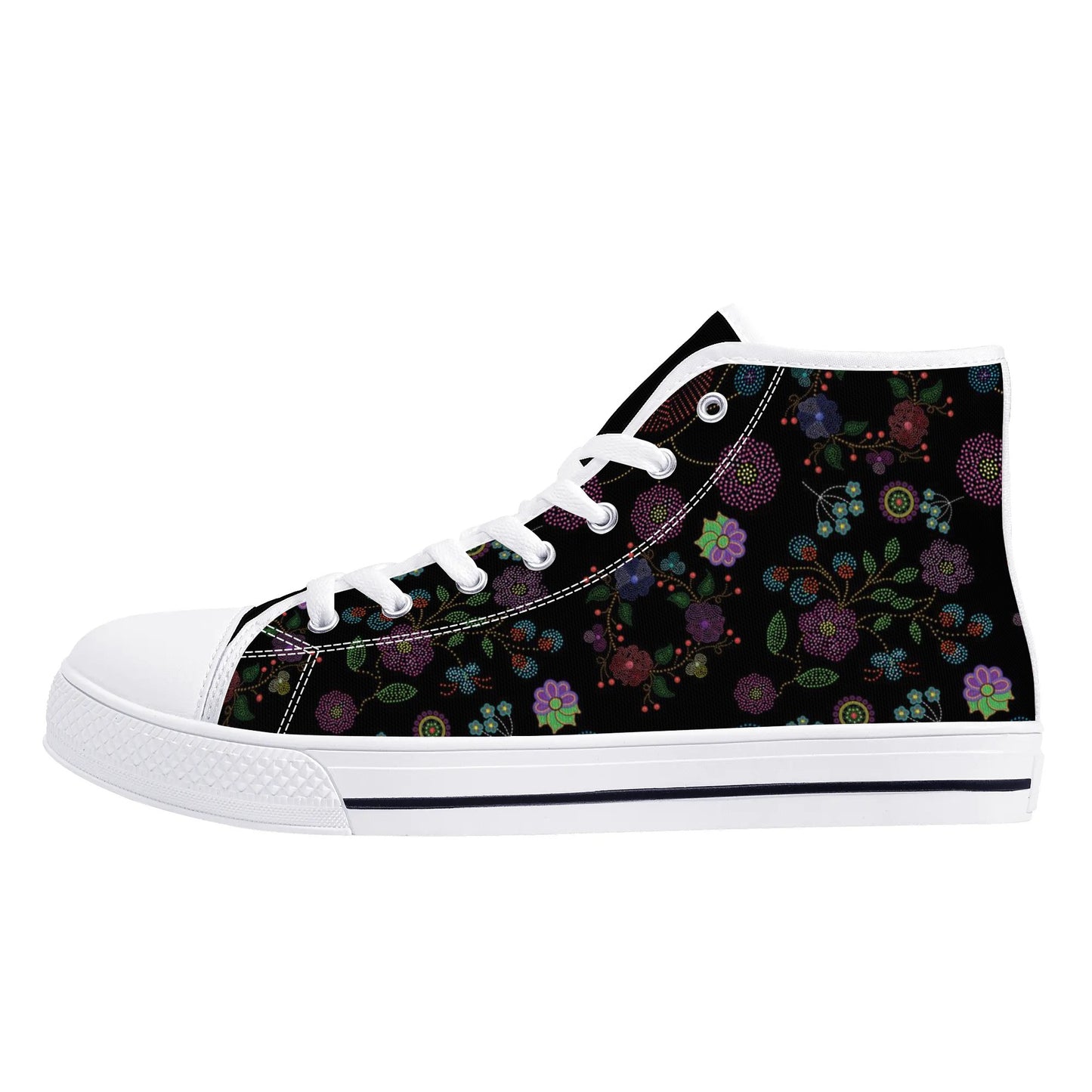 Women's Métis Floral Dotted High Top Canvas Shoes