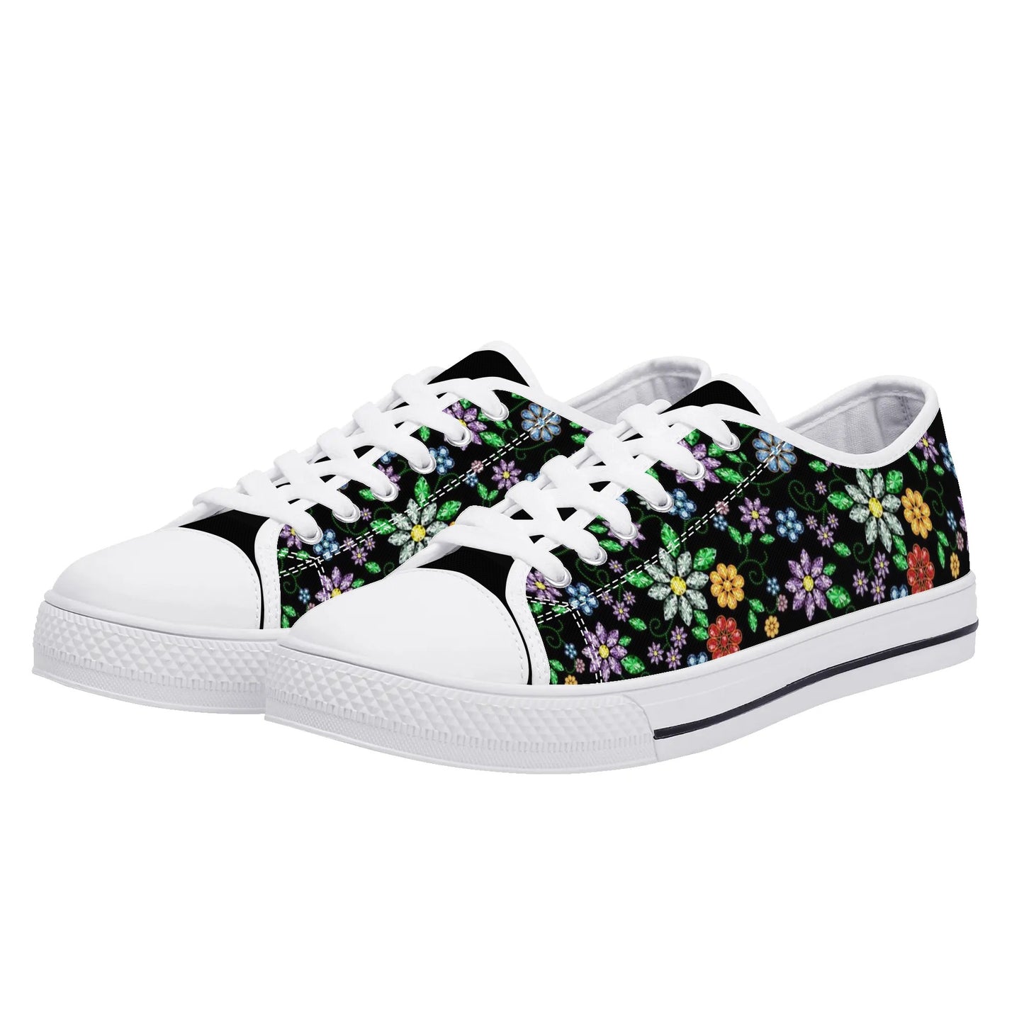 Women's Métis Inspired Floral Low Top Canvas Shoes