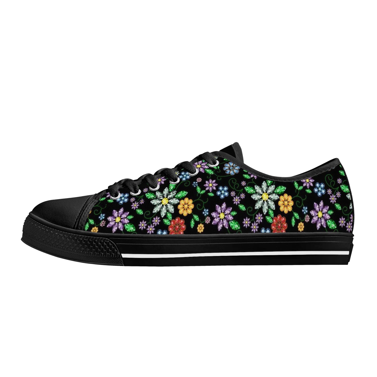 Women's Métis Inspired Floral Low Top Canvas Shoes