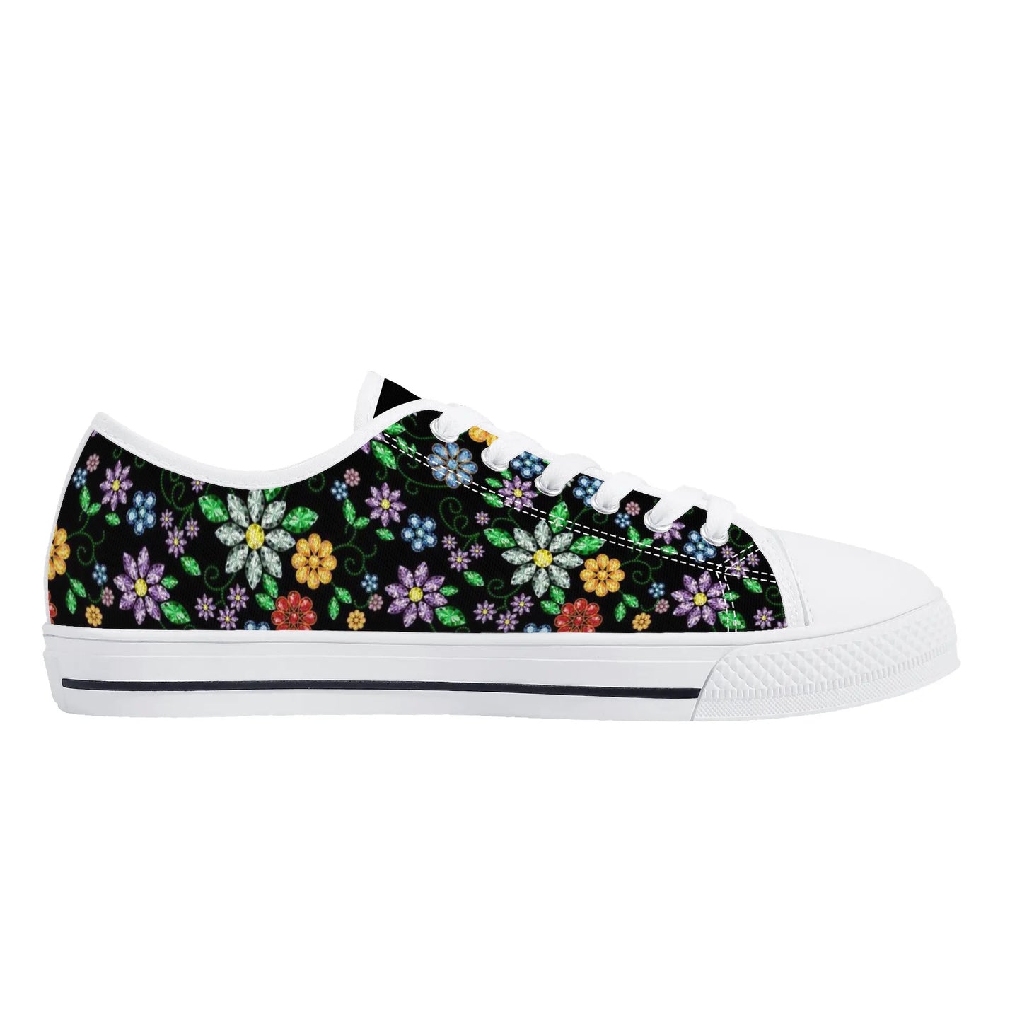 Women's Métis Inspired Floral Low Top Canvas Shoes