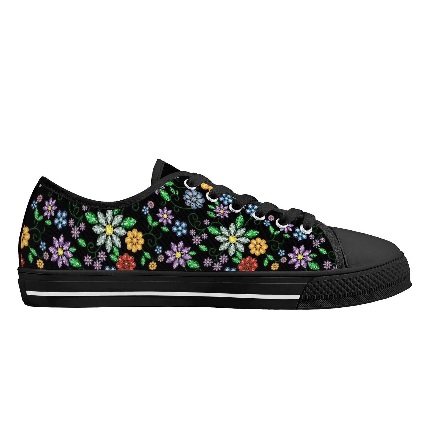 Women's Métis Inspired Floral Low Top Canvas Shoes