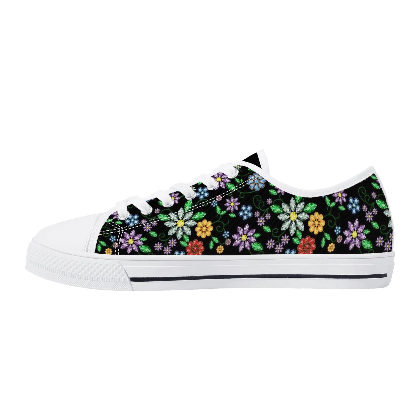 Women's Métis Inspired Floral Low Top Canvas Shoes