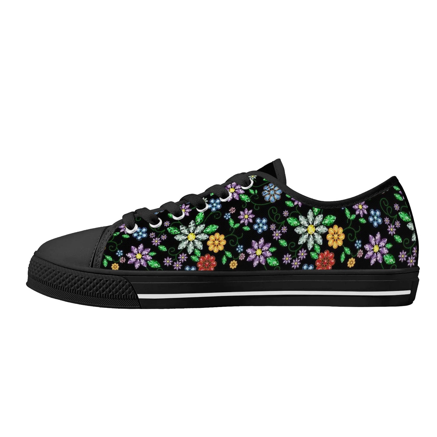 Women's Métis Inspired Floral Low Top Canvas Shoes