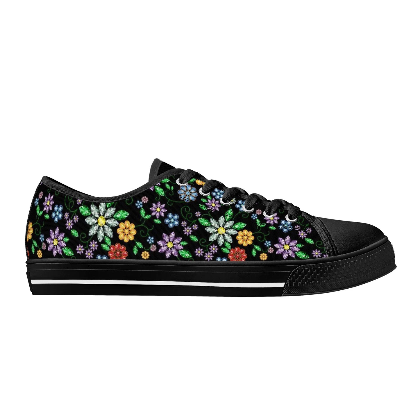 Women's Métis Inspired Floral Low Top Canvas Shoes