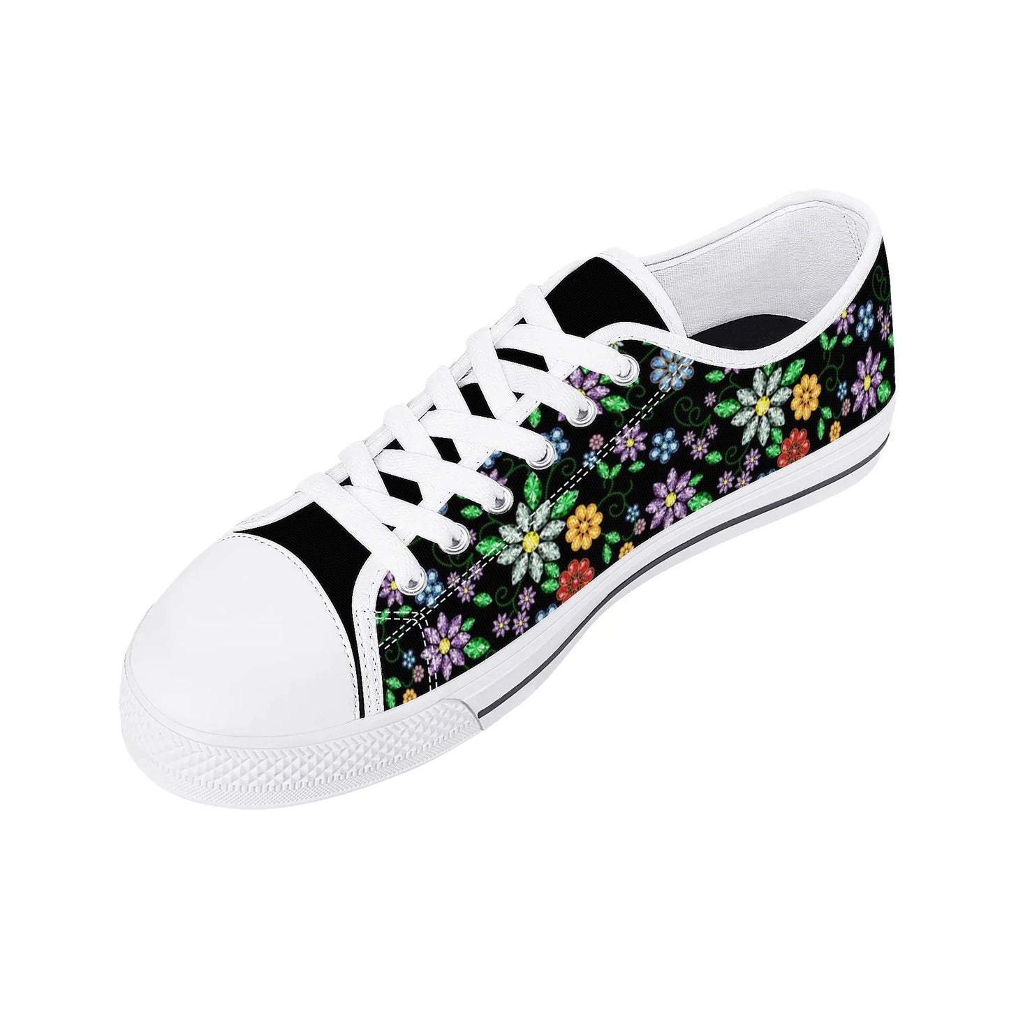 Women's Métis Inspired Floral Low Top Canvas Shoes