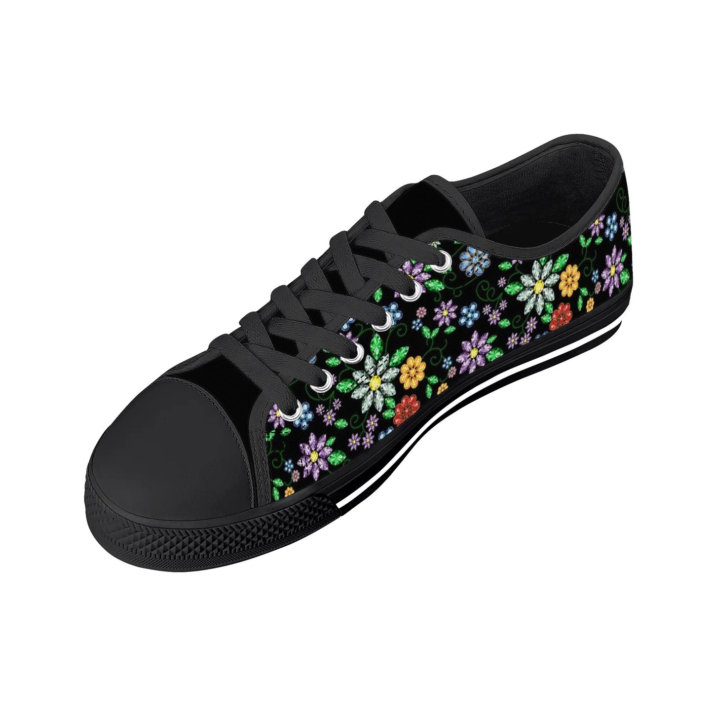 Women's Métis Inspired Floral Low Top Canvas Shoes