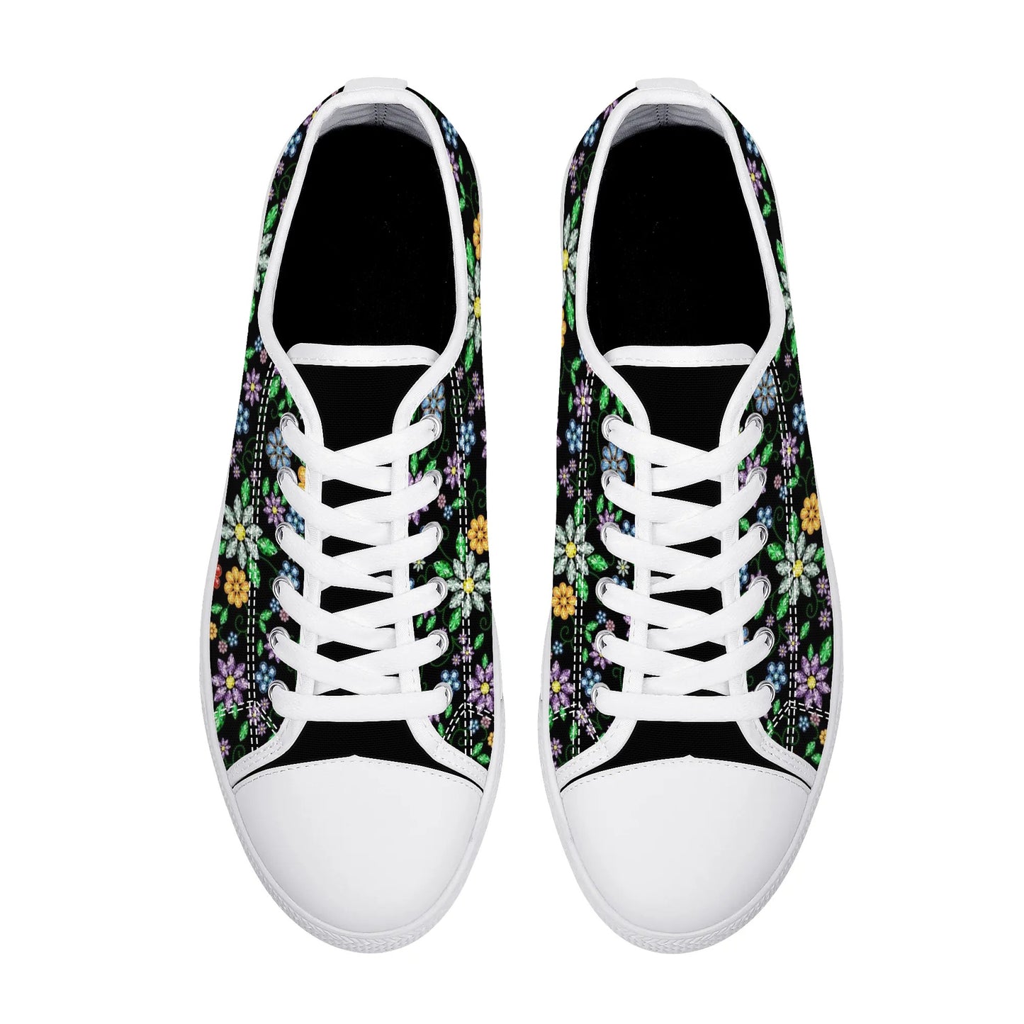 Women's Métis Inspired Floral Low Top Canvas Shoes