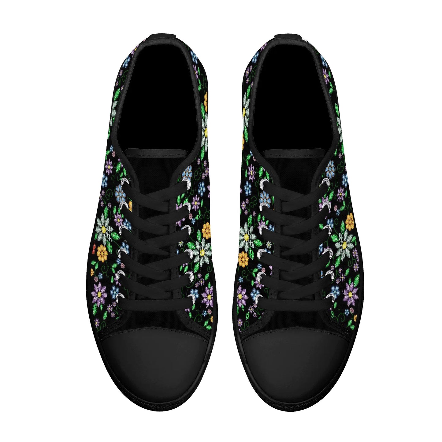 Women's Métis Inspired Floral Low Top Canvas Shoes