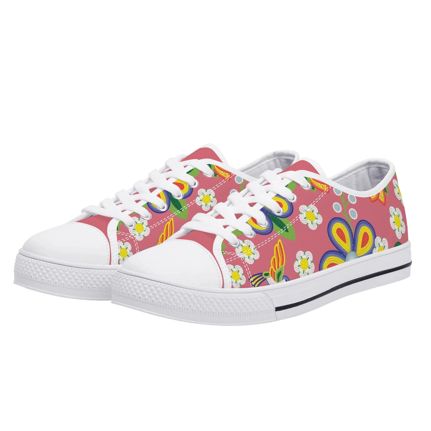 Women's Métis Floral Beaded Low Top Canvas Shoes