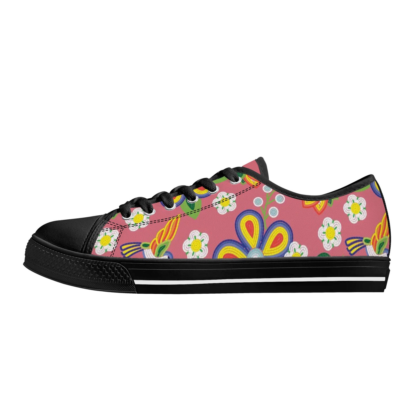 Women's Métis Floral Beaded Low Top Canvas Shoes