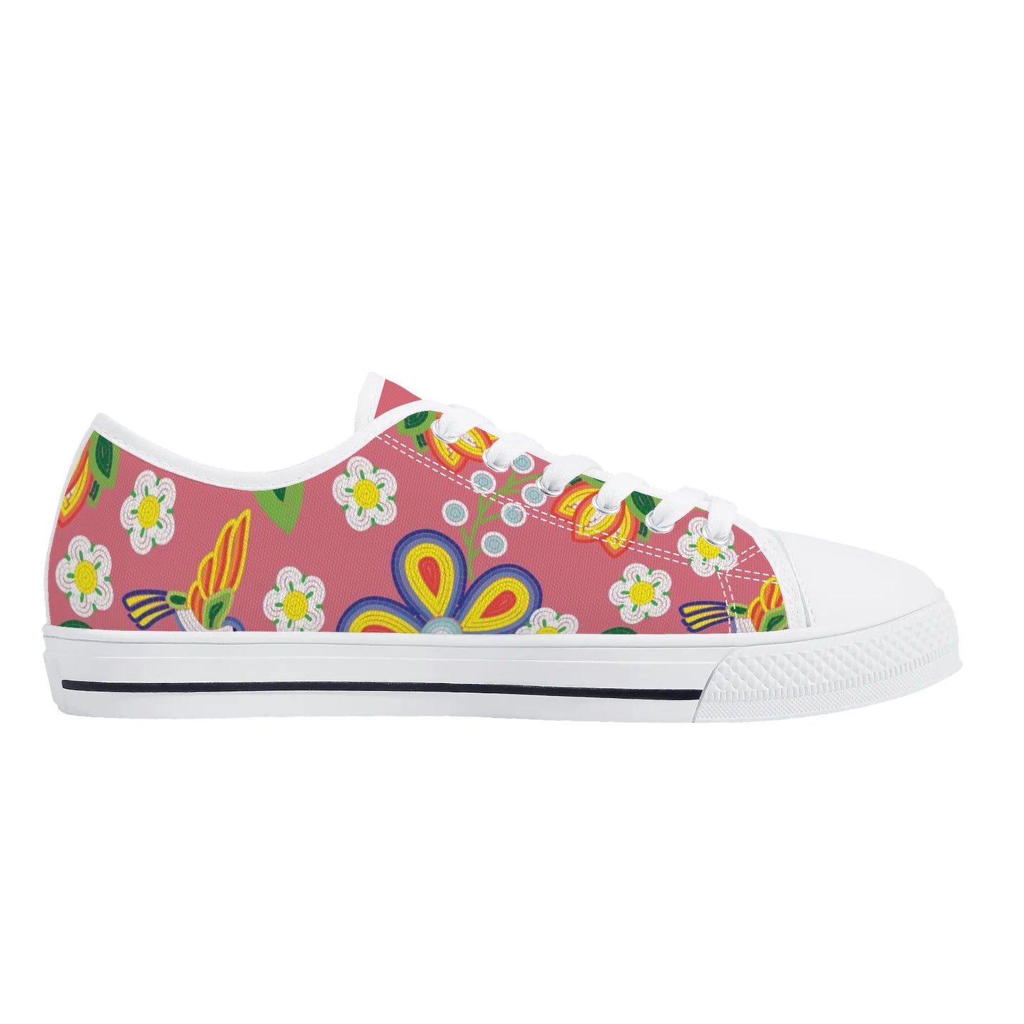 Women's Métis Floral Beaded Low Top Canvas Shoes