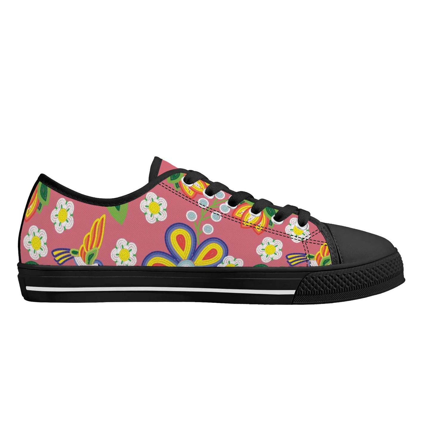 Women's Métis Floral Beaded Low Top Canvas Shoes